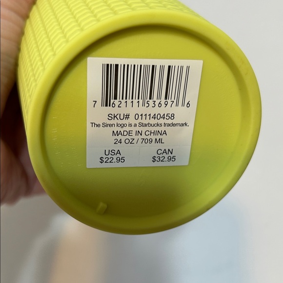 Starbucks Textured Lemon Tumbler with Straw - Picture 3 of 3